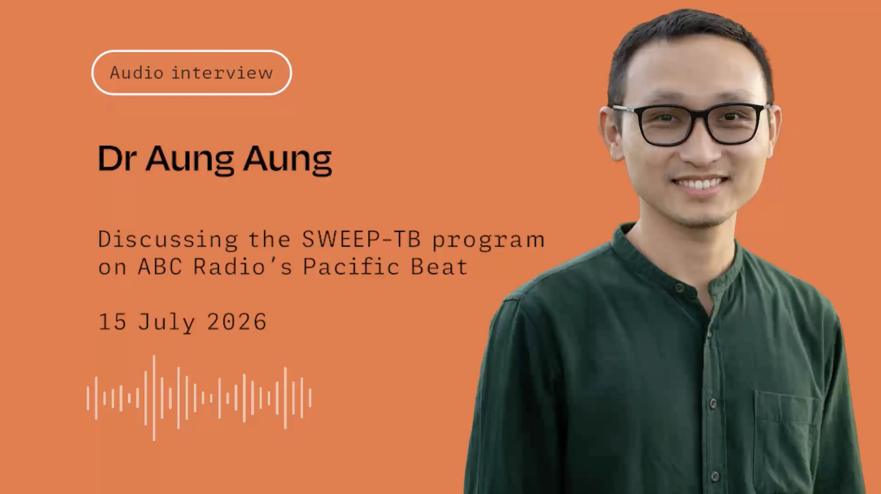 Video card showing a picture of Dr Aung Aung