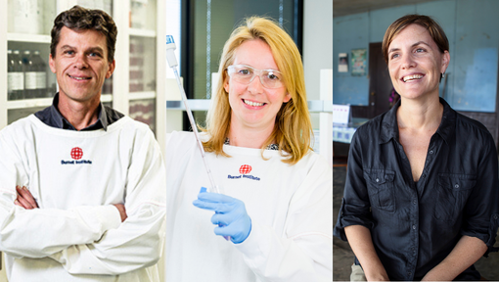 Image: Professor James Beeson, Professor Freya Fowkes and Professor Leanne Robinson