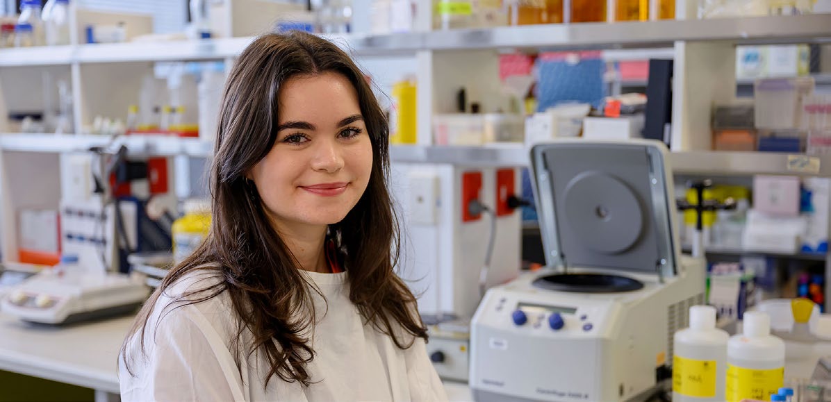 PhD student Nancy Wilson in our bat virology laboratory