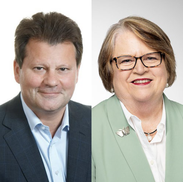 Images from left: James Flintoft, Chair, Burnet Institute and Ms Mary Padbury