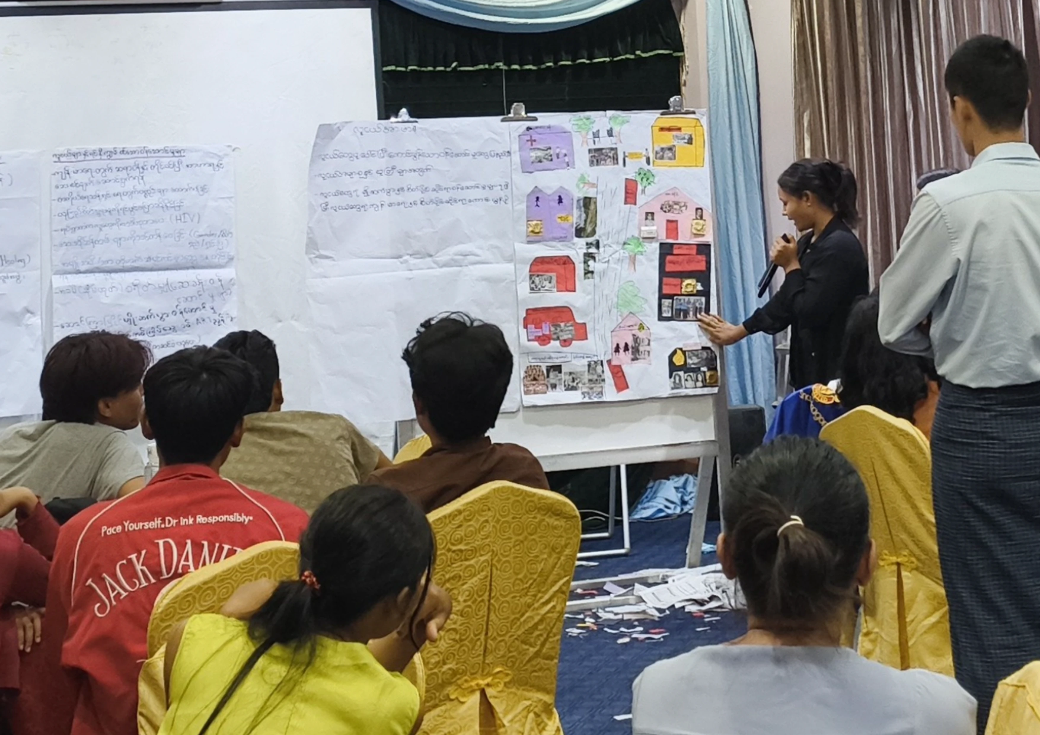 Young people at a co-design workshop run by our Myanmar program.