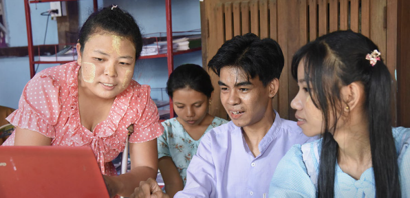 Mrs Pa Pa, Mrs Yu Yu Mon, Mr Kan Nyunt and Ms Su Lin Phyo