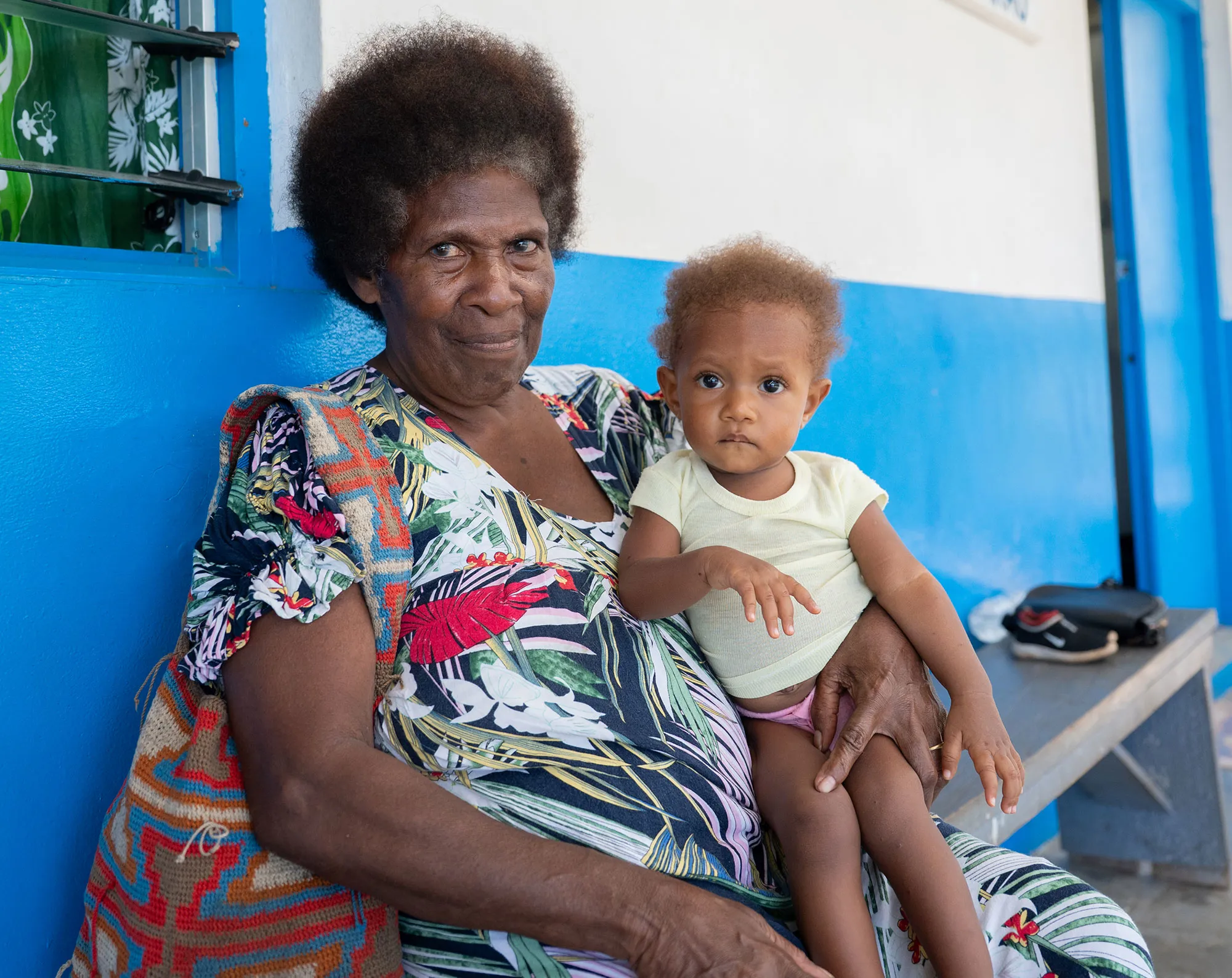 Vanuatu Grandmother And Child