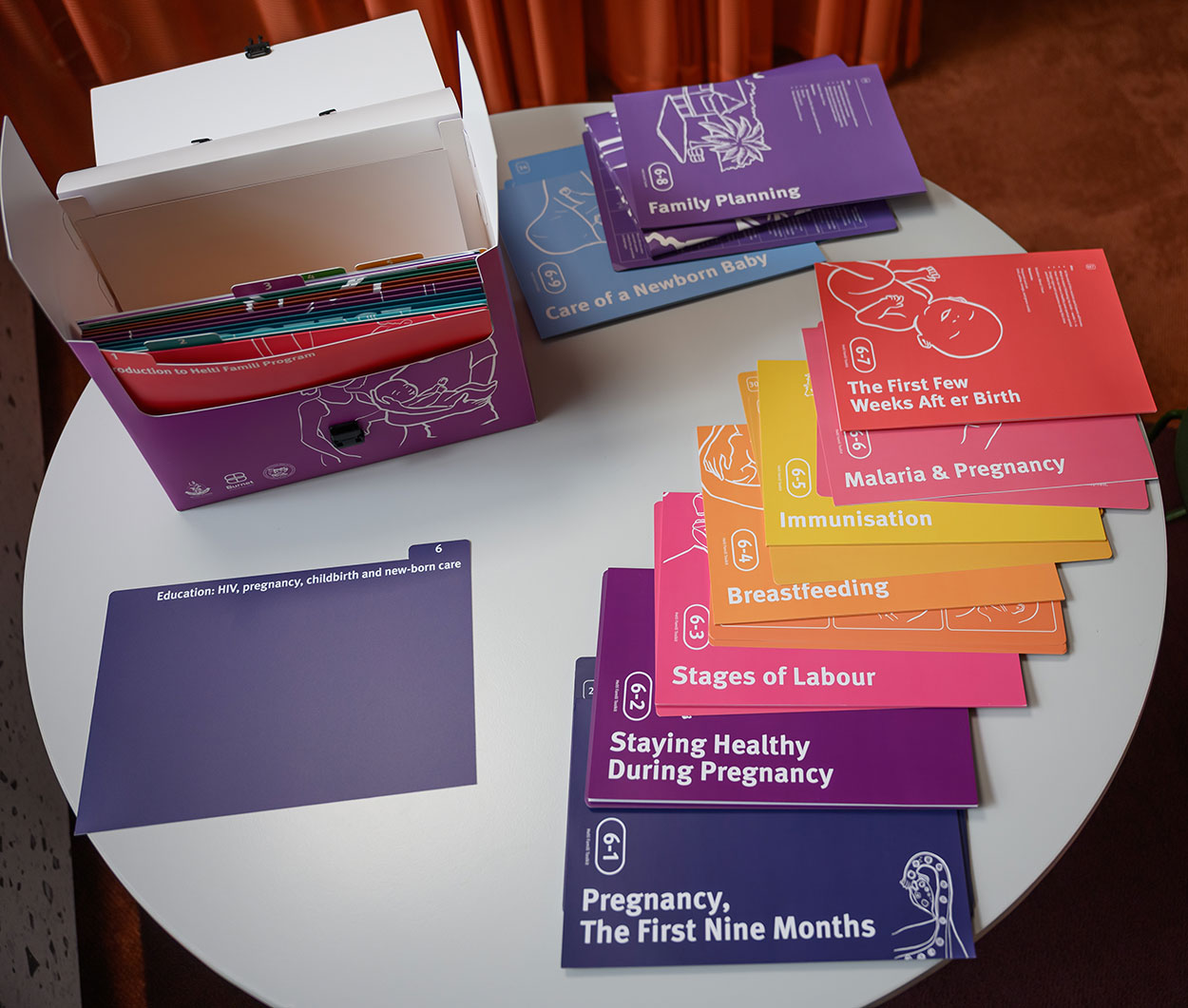 The Triple Elimination Toolkit box on a table with its contents displayed alongside it.