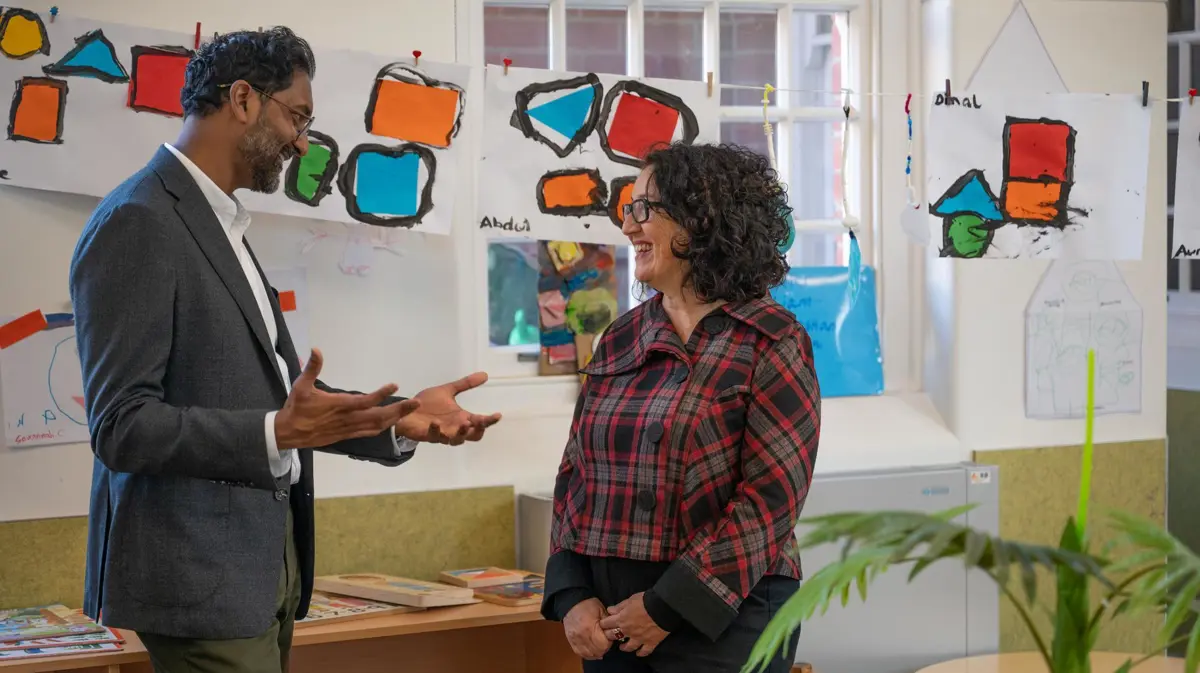 A/Prof Suman Majumdar, Burnet Institute chats to Cr Kristine Olaris OAM, Mayor of Darebin.