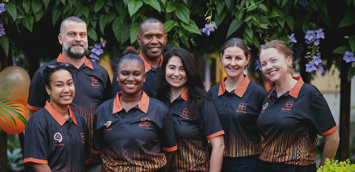 Burnet staff attend the launch of the Burnet Vanuatu country program