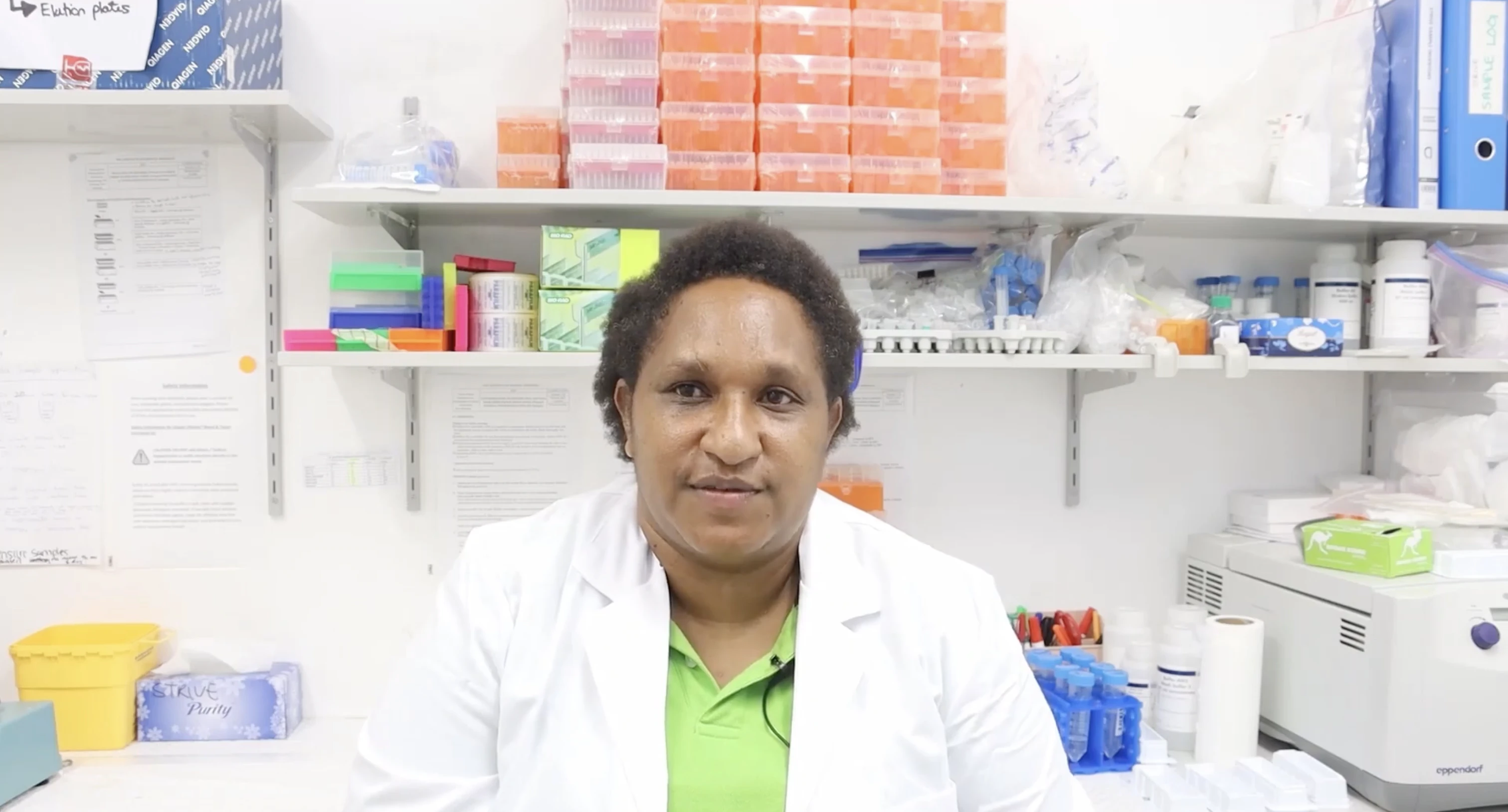 Tamarah Koleala at PNGIMR.