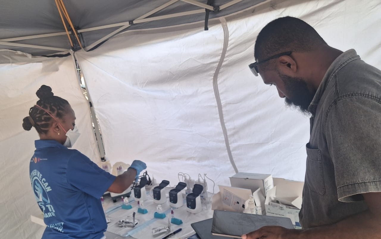 Burnet staff working at one of our screening sites.