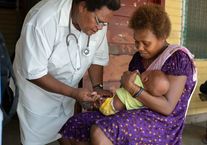 250508 PNG Day4 Part1 56 Papua New Guinea infant immunisation