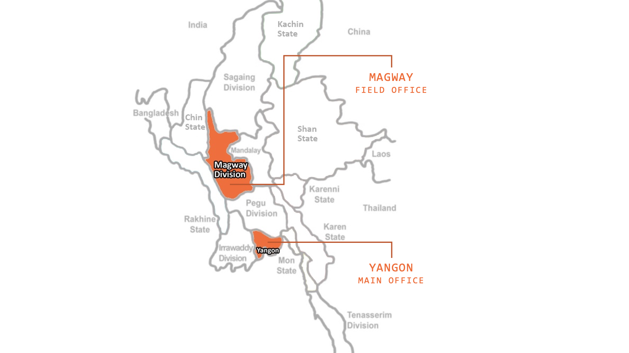 Myanmar Offices Map